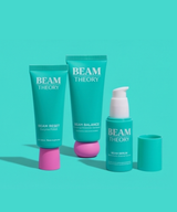Beam Theory, three step routine, teeth whitening and strengthening products, whitening toothpaste, teeth whitening treatment